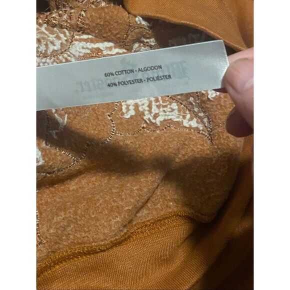 Blind Rooster Dragon Embroidered Brown Crewneck Sweatshirt Small Cotton Blend Un - Picture 6 of 6